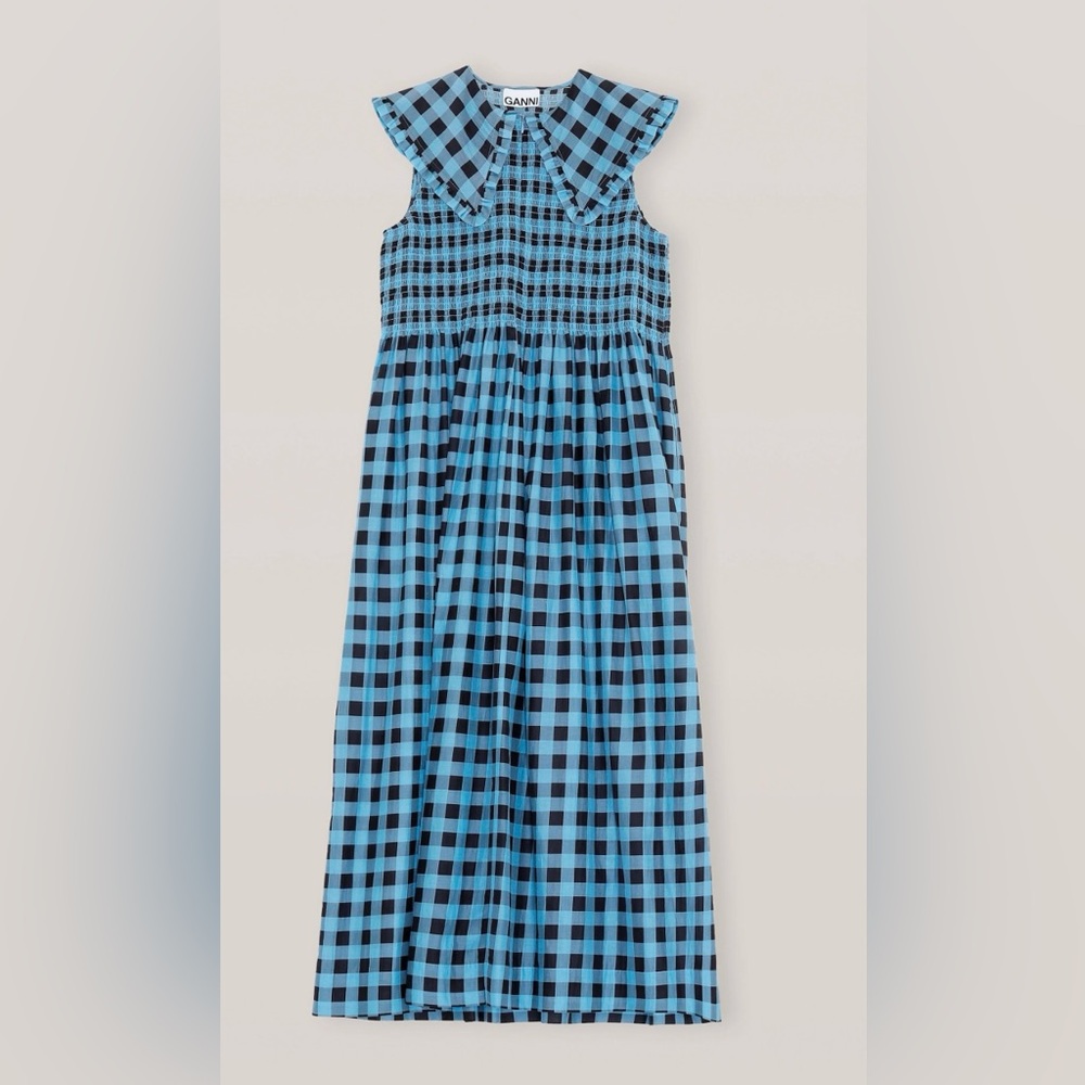 COPY - GANNI cotton silk smock dress